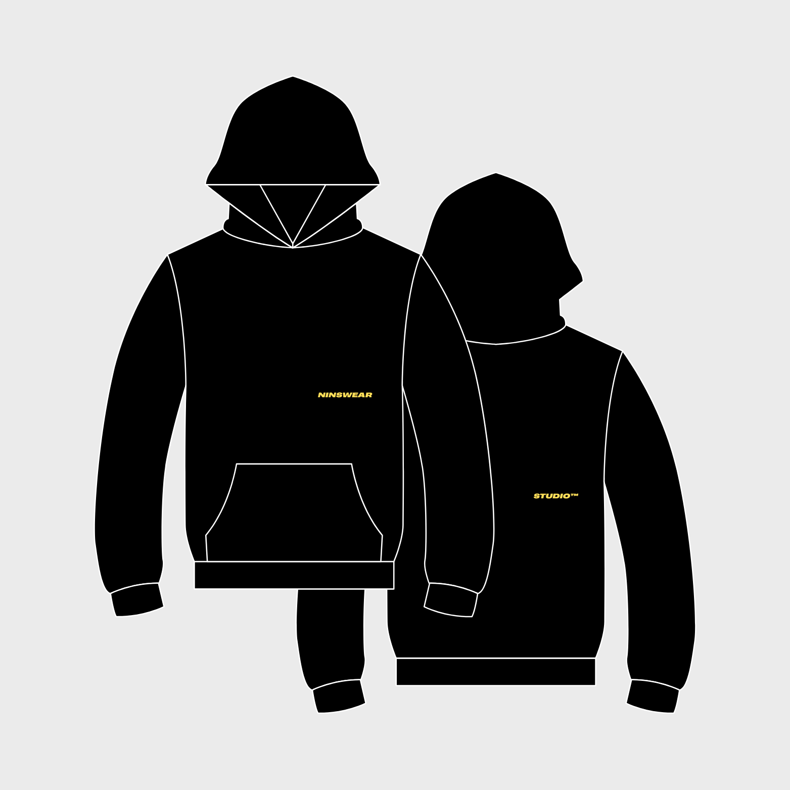 LE FRONBACK HOODIE - NOIR