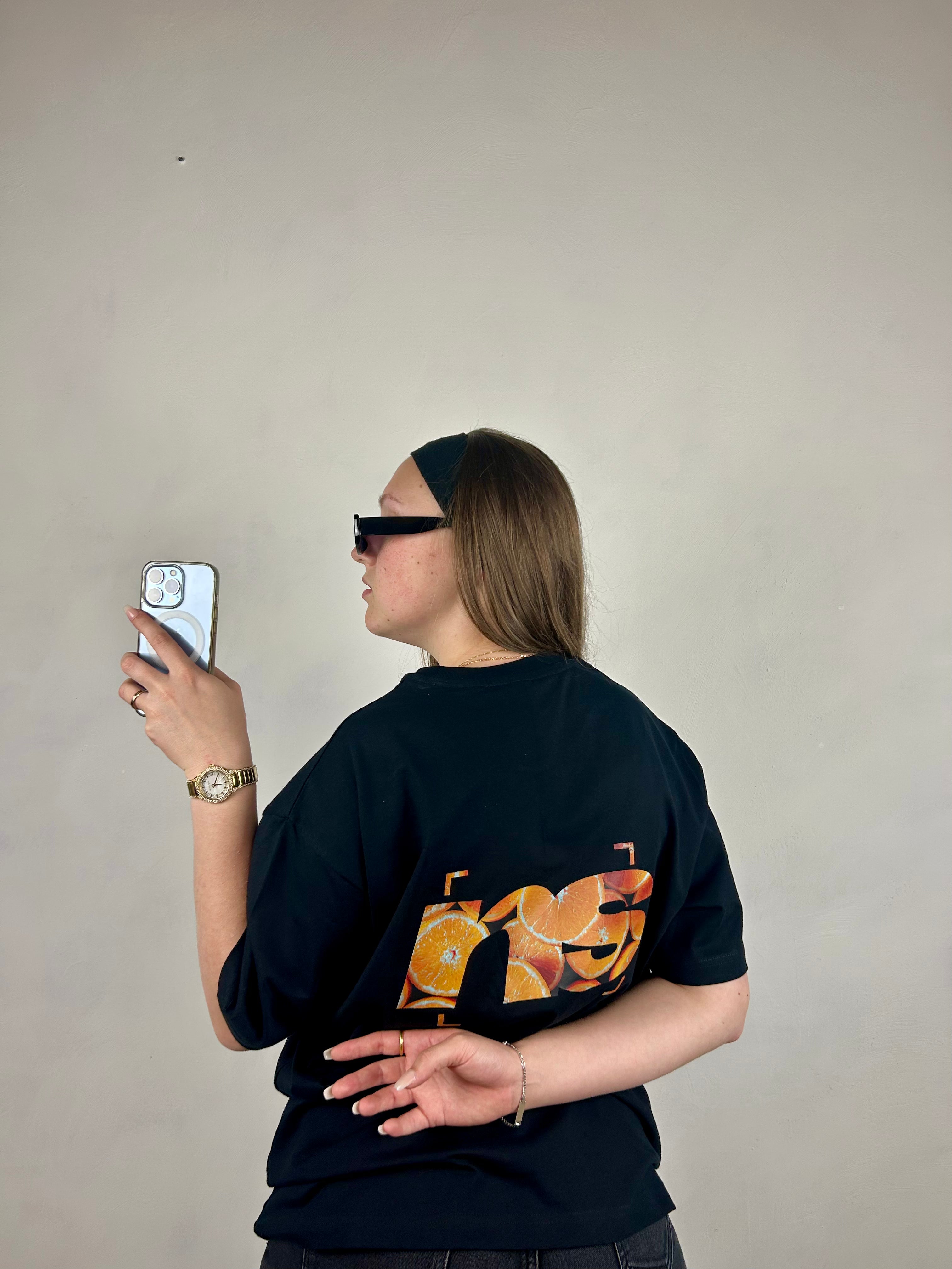 Le T-shirt Ninsback "Zest d'Orange" - Noir