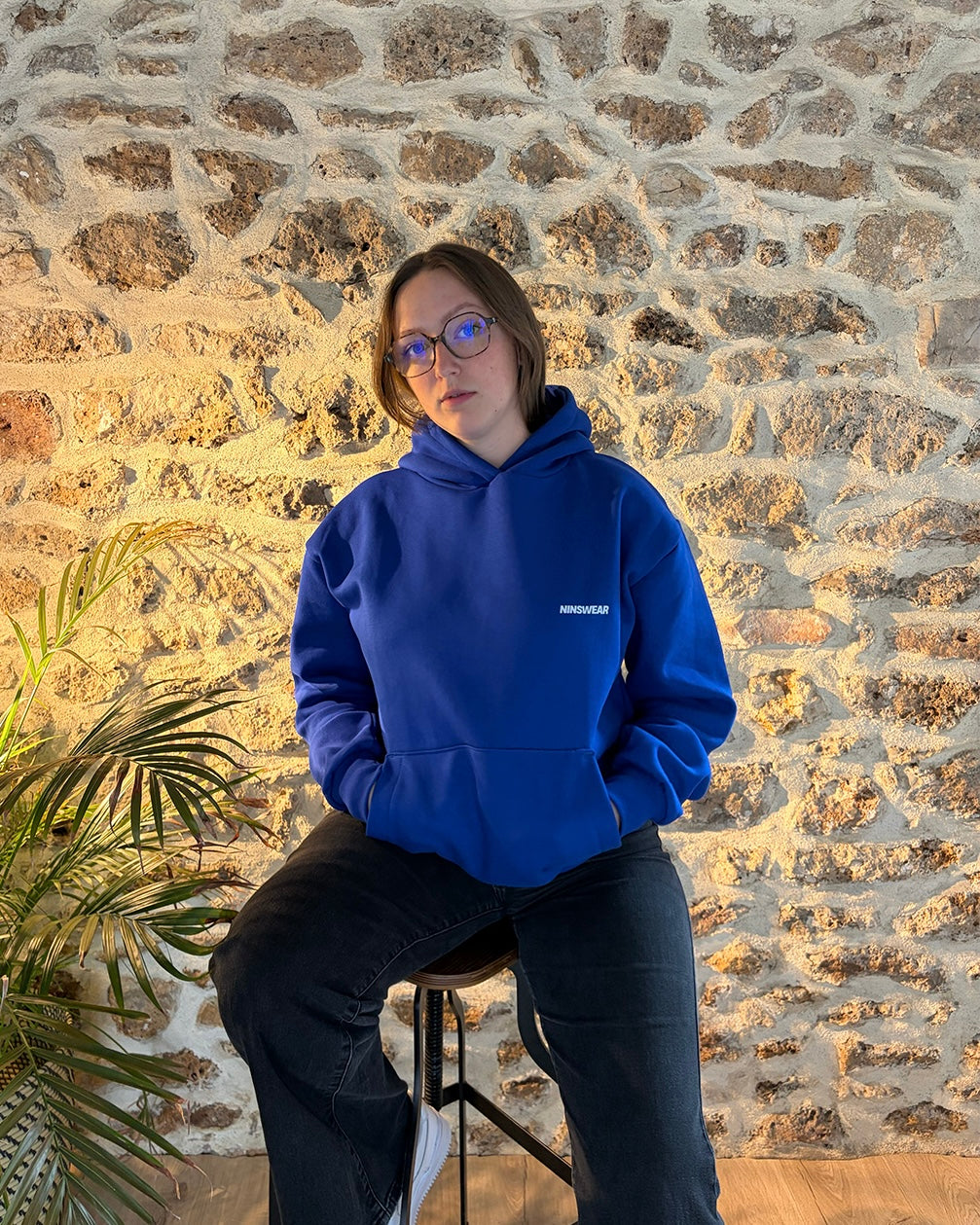 LE FRONBACK HOODIE - BLEU